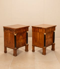 Pair of Small 19th Century Italian Walnut Commodes