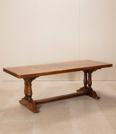 Large 20th Century French Oak Refectory Table