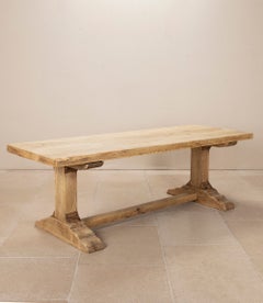 Large 20th Century French Oak Refectory Table