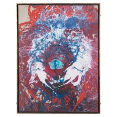 Large 20th Century French 'Forme Libre' Oil on Canvas Painting by Yves Corbassiè