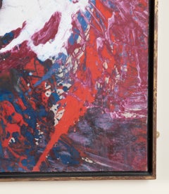 Large 20th Century French 'Forme Libre' Oil on Canvas Painting by Yves Corbassiè