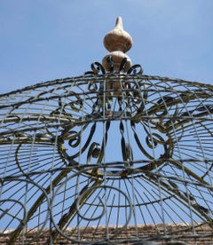 Large 20th Century English Iron Wirework Gazebo