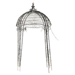 Large 20th Century English Iron Wirework Gazebo