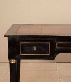 19th Century French Ebonised Bureau Plat