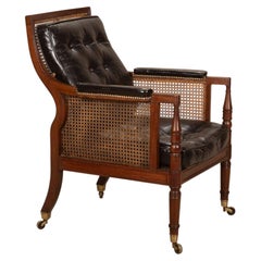 19th Century English Mahogany Library Chair