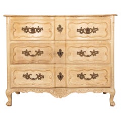 19th Century French Bleached Oak Commode