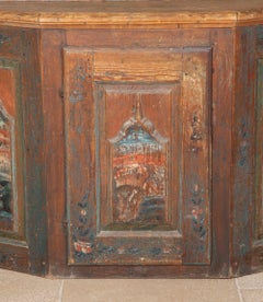 18th Century Swiss Painted Buffet Deux Corps