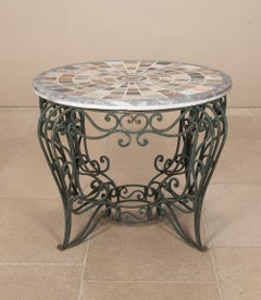 Early 20th Century Italian Marble Top Conservatory Table