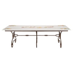 Large Late 20th Century French Conservatory Table by Pierre Versace