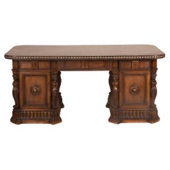Mid-19th Century Italian Walnut Desk