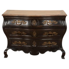 18th Century French Ebonised Commode