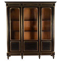 Late 19th Century French Ebonised Bookcase