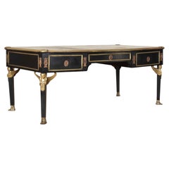 Late 19th Century French Ebonised Bureau Plat