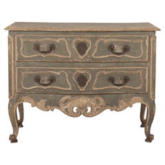 19th Century French Painted and Carved Wood Commode