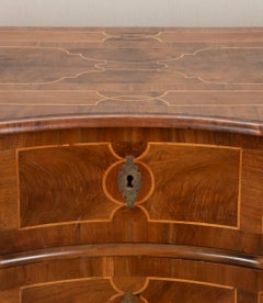 18th Century German Walnut Serpentine Commode
