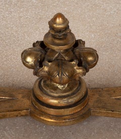 19th Century French Giltwood Console Table in the Gothic Style