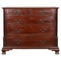 19th Century George III Red Walnut Chest of Drawers