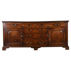 18th Century English Oak Dresser Base