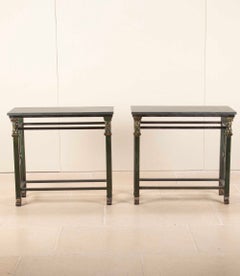 Pair of 19th Century French Empire Style Console Tables