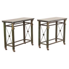 Pair of 19th Century French Empire Style Console Tables