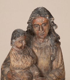 Early 20th Century Carved Wooden Religious Figure