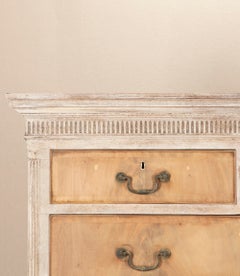 Late 18th Century English Bleached Mahogany Painted Chest On Chest
