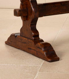 Early 20th Century French Single Planked Top Refectory Table