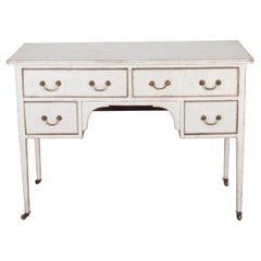 20th Century French Painted Dressing Table or Kneehole Desk