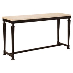 Large Mid-20th Century French Marble Top Console Table