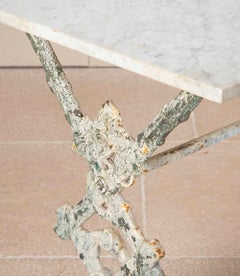 Late 19th Century French Cast Iron and Marble Table