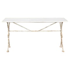 Late 19th Century French Cast Iron and Marble Table