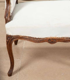 18th Century French Louis XV Period Walnut Sofa