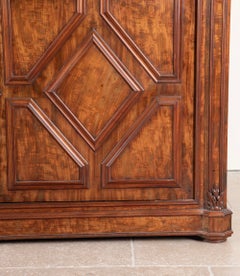 Exceptional Early 19th Century French Figured Mahogany Library Bookcase