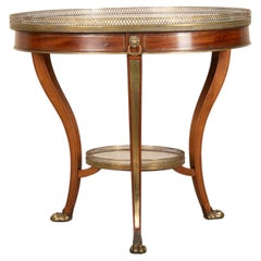 French Consulat Mahogany, Marble and Gilt-Bronze Guéridon, Attributed to Bernard