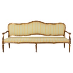 Late 18th Century Italian Neoclassical Giltwood Settee