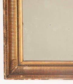 Early 19th Century French Restoration Giltwood Mirror with Original Plate