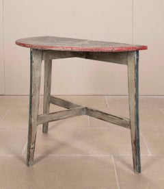 19th Century French Painted Demi-Lune Table
