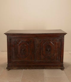 Early 17th Century Italian Walnut Sacristy Cassettone