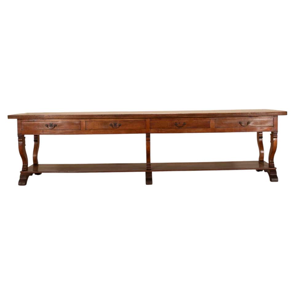 Table Scale Decor 3.3m 19th century Walnut Italian drapers table For Sale at 1stDibs