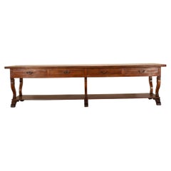 19th Century Italian Walnut Drapers Table