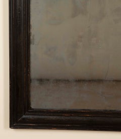 18th Century Tuscan Ebonised Mirror with Original Plate