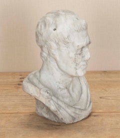 Busto in marmo italiano del XVII secolo raffigurante un giovane