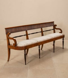 19th Century Venetian Walnut Bench
