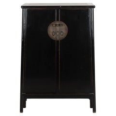 Tapered Chinese Wooden Lacquered Cabinet