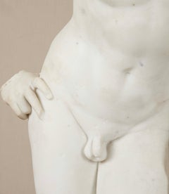 19th Century William Theed The Younger Carved Marble Figure of Narcissus