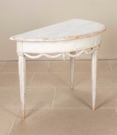 Early 19th Century Swedish Gustavian Demi-Lune Table