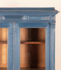 Credenza da cucina francese dipinta di blu, fine del XIX secolo