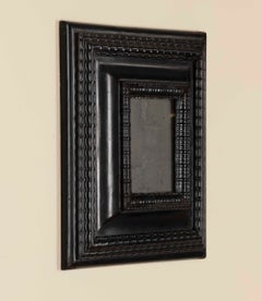 17th Century Italian Ebonised Ripple Mirror