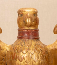 Französischer Adler aus geschnitztem, vergoldetem Holz, Anfang des 19. Jahrhunderts
