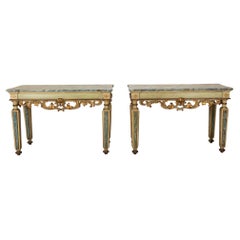 Pair of Early 19th Century Italian Painted Console Tables